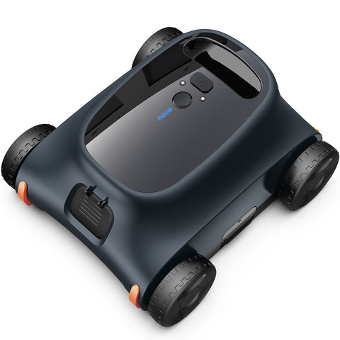 Cordless Robotic Pool Cleaner for Inground & Above Ground Pools - 130 Min Runtime Powerful Suction Self-Parking Smart Navigation Wall Climbing Deep Scrubbing (Black)
